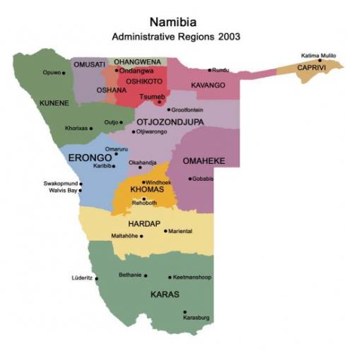 Namibia regions